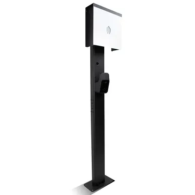 Obrázok produktu pre Stojan pre Smappee Wallbox - kovový montážny stĺpik pre 1 nabíjaciu stanicu, odolný voči poveternostným vplyvom a práškovo lakovaný, výška 149 cm