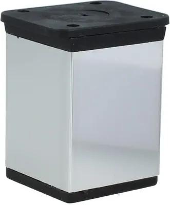 Produktbild von Möbelfuß Ersatz Fuß Möbelstütze Schrankfüße Höhenverstellbar Aluminium diverse Höhen und Farben Chrom 60mm