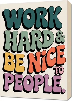 Produktbild von Bild 50x70cm Motivationsaffirmation Retro Vintage Für das Wohnzimmer Work Hard