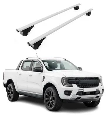 Image de Barres de toit Transversales pour Ford Ranger IV 2022-2026 Acier Gris 2Pcs, Image générée par une IA