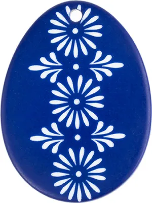 Obrázek produktu pro Dekorace vajíčko modrá - 35x25 mm - Modrá