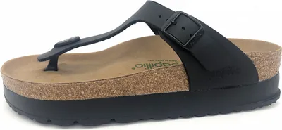 Image de Birkenstock gizeh pap flex platform[orteils] tongs femme en noir, taille 40
