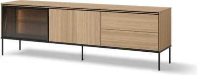 Produktbild von yourhouse24 TV-Lowboard VISSO VI-08 mit Beleuchtung Eiche linear