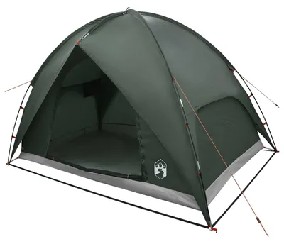 Produktbild von vidaXL Campingzelt mit Regenhaube wasserdicht 4 Personen Olivegrün