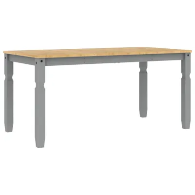 Zdjęcie produktu dla vidaXL Stół do jadalni Corona szary 160x80x75 cm lite drewno sosnowe