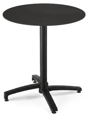 Image de Table bistrot de jardin ronde inclinable 70 cm 4 places noir - Oviala Opera