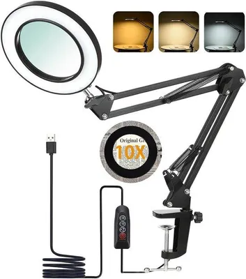 Obrázek produktu pro Flexibilní LED lupa Unyqoos s 10násobným® zvětšením a nastavitelným osvětlením