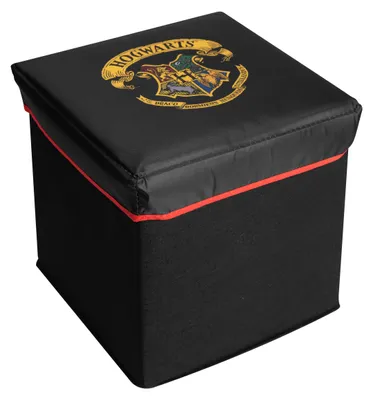 Produktbild von Harry Potter Aufbewahrungsbox mit Deckel - Hogwarts Kinder Kinderzimmer Spielzeugkiste ideal für Kallax Regal Schwarz 28,5 x 28,5 x 28,5 cm