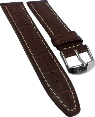 Produktbild von Festina Uhrenarmband 21mm braun Kontrastnaht Krokooptik Leder → F20375