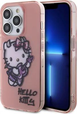 Produktbild von Hello Kitty iPhone 14 Pro Max TPU Back Cover - Graffiti Guitar - Pink