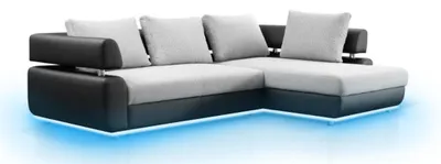 Produktbild von Ecksofa Wohnlandschaft + Bettfunktion Sofa Ecksofa Couch Ecke Polster Garnitur