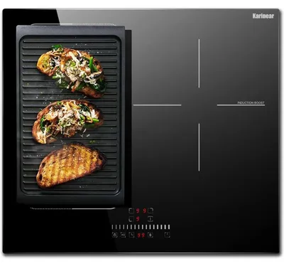 Produktbild von Einbau-Induktionskochfeld - KNI-602S1 - 3 Kochzonen - 6800 W - Vollständige Touch-Steuerung - Flexzone - Booster - Glaskeramik