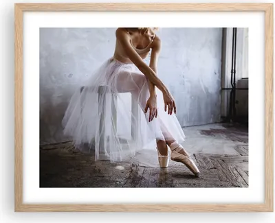 Produktbild von Gerahmtes Poster - Rahmen in heller Eiche - Ballerina Ballett Studio - 50x40 cm - Wand Bild - Wanddeko - Wandbilder - Kunstposter - Wandposter - Bilderrahmen - Bilder - Kunstdruck - P2NAA50x40-4970