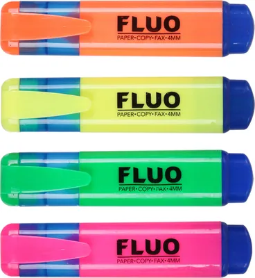 Image de DOCHTMANN Surligneur, assortiment de couleurs, 4 pièces