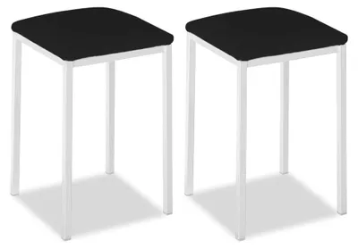 Produktbild von ASTIMESA Küchenstuhl aus Metall mit offener Rückenlehne, Schwarz, 42 x 45 x 40 c