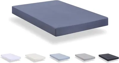 Obrázek produktu pro Uniqoos® Extra měkká prodyšná prostěradla z mikrovlákna, šedě modrá barva – 160 x 190/200 cm, vhodná pro matrace o výšce 20–30 cm, lze prát v pračce při 40°C, hypoalergenní