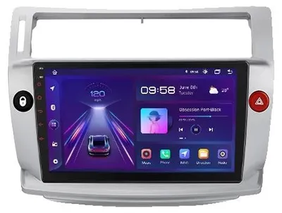 Produktbild von Multimedia Autoradio, viele Sprachoptionen, kompatibel mit Citroen C4 2004-2009, V1 Plus (4G 64G) 9"