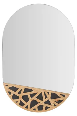 Immagine prodotto di Specchio da parete Mauro Ferretti, modello Carv, dimensioni 60x5,3x90 cm, colore nero naturale