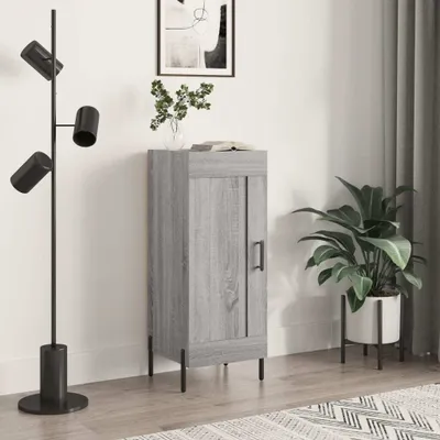 Image de vidaXL Sideboard Gris Sonoma 34,5x34x90 cm Matériau dérivé du bois