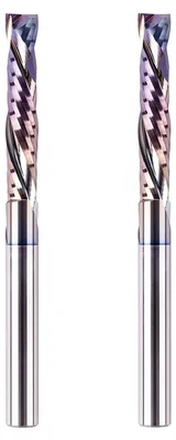 Image de Fraise hélicoïdale de compression - Diamètre : 8 mm - Longueur de coupe : 45 mm - Carbure de tungstène - Pour l'ébénisterie et le CNC