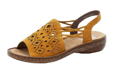 Produktbild von Rieker Damen Schuhe Sandalen Slingback Sandaletten 628G8-68, Größe:41 EU, Farbe:Gelb