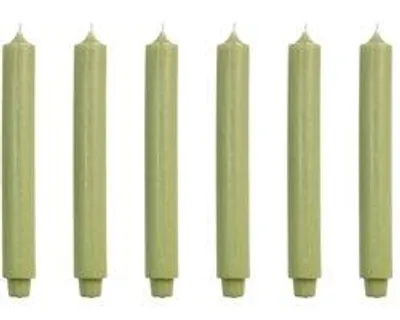 Productafbeelding van Cactushaartjes kaarsjes – Saliegroen – 6 stuks – 30 cm