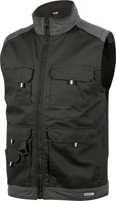 Immagine prodotto di DASSY® Faro gilet estivo bicolore NERO/GRIGIO CEMENTO taglia XS lunghezza: STANDARD