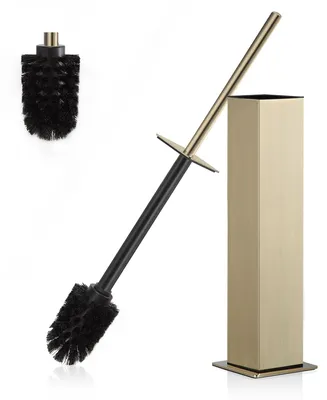 Produktbild von Freistehende Edelstahl-Toilettenbürste mit Tropf- und Verstopfungsschutz (gebürstetes Gold)