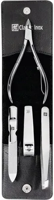 Zdjęcie produktu dla Etui na przyciski Zwilling CLASSIC INOX, skóra bydlęca, czarne, 4 szt.