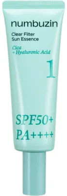 Produktbild von Numbuzin, No.1 Clear Filter Sun Essence, Befeuchtend und schützend, Sonnencreme, Für das Gesicht, SPF 50 PA++++, 50 ml