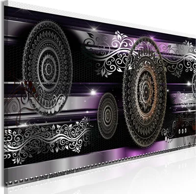 Produktbild von Modernes Wandbild a-C-0169-b-a (150x50 cm) - 1 Teilig Bilder Fotografie auf Leinwand Foto Bild Dekoration Wand Bilder Kunstdruck ABSTRAKT MANDALA