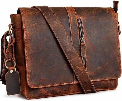 Produktbild von Herren-Umhängetasche – aus echtem Leder – Messenger-Tasche – ideal für den täglichen Gebrauch