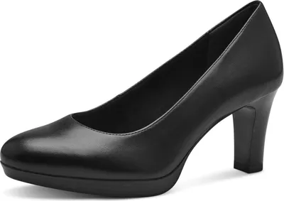 Produktbild von Tamaris dámské lodičky kožená platforma s blokovým podpatkem soft TOUCHit footbed 1-22410-41, velikost:39 EU, barva:Black