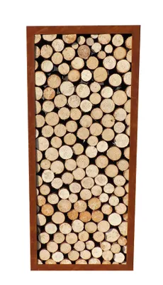 Produktbild von Badeko Holzregal „Lounge“ einfach – 160x70 cm in Edelrostoptik