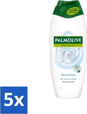 Obrázok produktu pre Palmolive Naturals - Sprchový gél - Sensitive - Na citlivú pokožku - 500 ml - Hodnotné balenie - 5 kusov