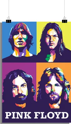 Produktbild von Pink Floyd Poster - Musik Poster - Rockband Poster - Abstrakt Poster - 61x91cm - Perfekt zum Einrahmen