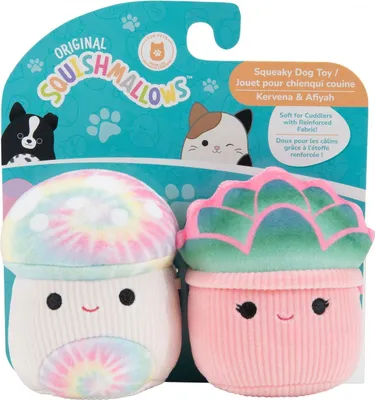 Immagine prodotto di Giocattolo per cani in peluche Squeaky in confezione da due Squishmallows, 9 cm