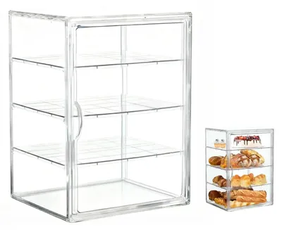 Productafbeelding van Transparante lunchbox met 4 compartimenten en magnetische sluiting
