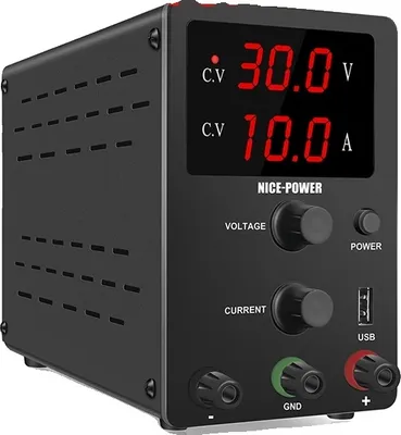 Immagine prodotto di Alimentatore da laboratorio regolabile, uscita 30V, corrente 10A, 30V10A 3 cifre-a