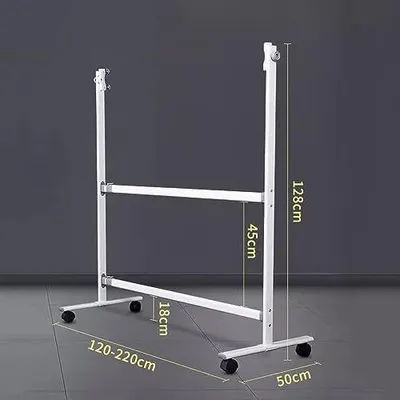 Produktbild von Mobiler Metallständer für Whiteboard, Tafel, Pinnwand, 360° drehbar, tragbar, verstellbar, trocken abwischbare Tafelstaffelei, weiß