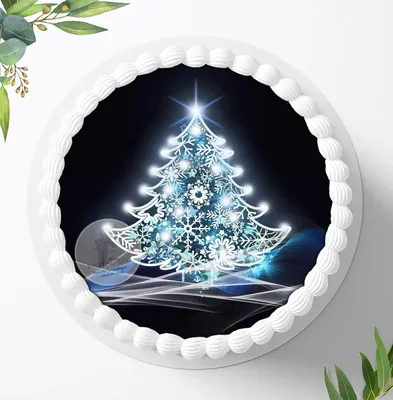Produktbild von Für die Geburtstags Torte ein Tortenaufleger, Zuckerbild mit dem Motiv: Weihnachten, Essbares Foto für Torten, Fondant, Ø 20cm, 0022w