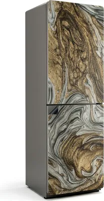 Produktbild von Abstrakte Flüssigkeitswellen – Magnetische Kühlschrank Abdeckung – Dekorfolie magnetisch Küche – Kühlschrank Magnet Deko – selbstklebende Magnettafel – Magnetfolie für Kühlschranktür – 60x180 cm