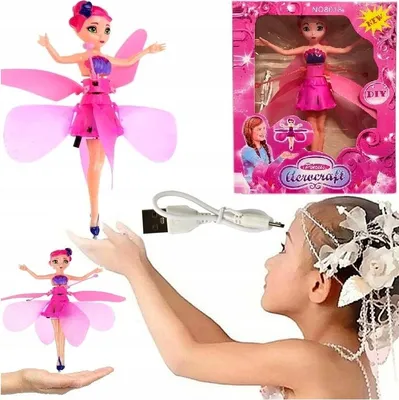 Produktbild von Fliegende Fee Puppe Rosa Handgesteuert Mit Usb Gefroren Spielzeug