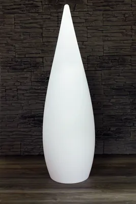Produktbild von Design Stehlampe Kegel 120cm mit Fernbedienung Kabellos und mit Netzanschluss nutzbar moderne indirekte Beleuchtung dimmbar Stehleuchte Wohnzimmer