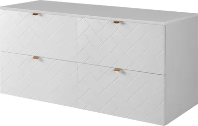 Immagine prodotto di Mobile da bagno, bianco con maniglia dorata / con ripiano superiore, 120 x 57 x 46 cm
