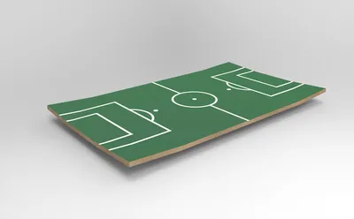 Produktbild von Tischfußball-Spielfeld Melamin 122x69,5 cm, 19mm stark, nahtlos hochgezogene Banden & Ecken, für Ullrich-Sport Kickertische
