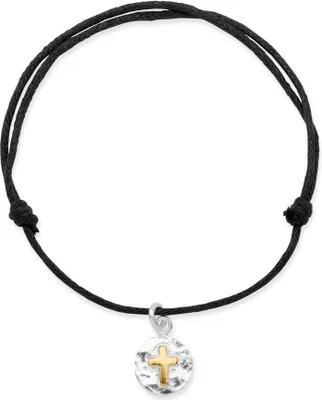 Produktbild von Unique Textilarmband verstellbar mit 925 Silberanhänger TXB0100