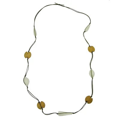 Produktbild von Kette oliv-mint Doppelkordel oliv oliv 95 cm