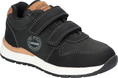 Produktbild von AMERICAN CLUB XD131 Solide Kinderschuhe mit Klettverschluss, modische Kinderschuhe, profilierte Innensohle aus Naturleder, Casual, Schwarz 28