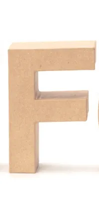 Produktbild von Glorex Papp-Buchstabe F 17,5 x 5,5 cm